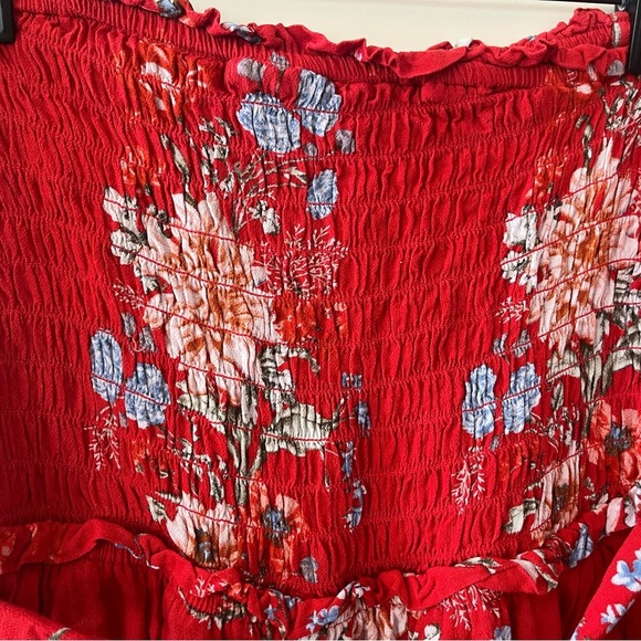 American Eagle Outfitters Red Floral Jumpsuit - Picture 12 of 14